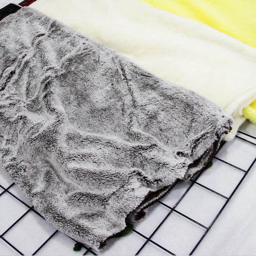 工厂制造商柔软保暖针织100% 聚酯兔人造毛面料沙发大衣毯子制作